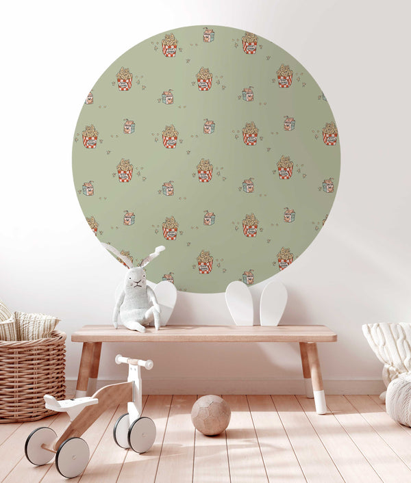 Vinilo decorativo redondo - Popcorn Green