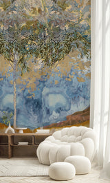 Gold Behang - Radiant Landscape