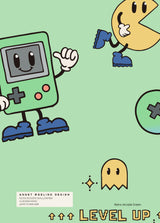 Muestra de papel pintado - Retro Arcade