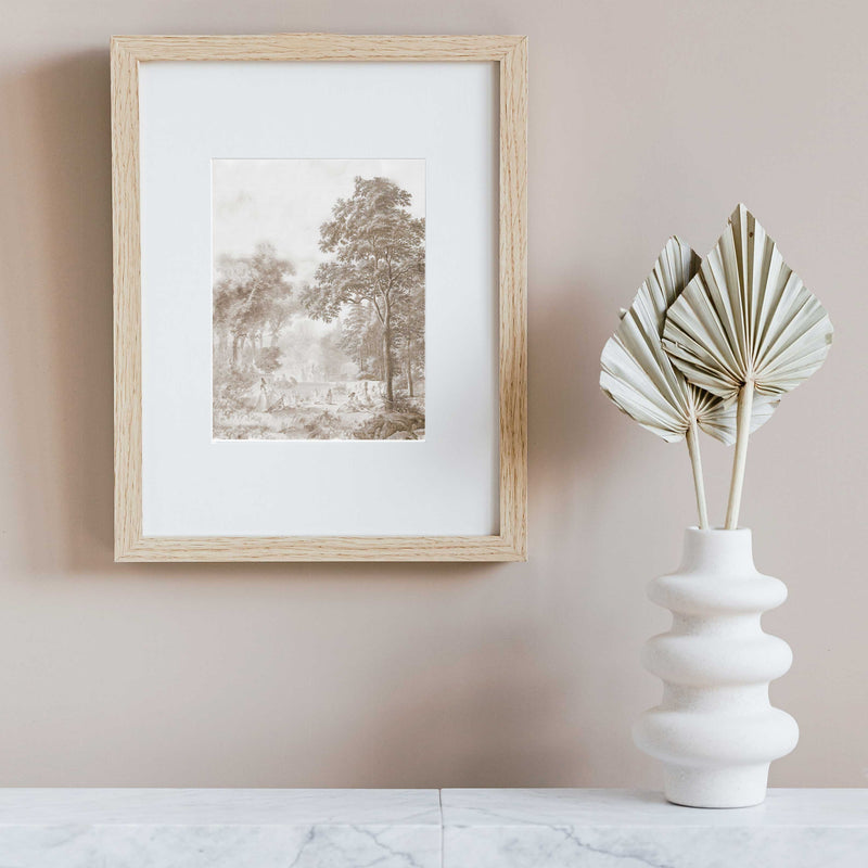 Mini-Poster A5 - Romantic Garden Brown