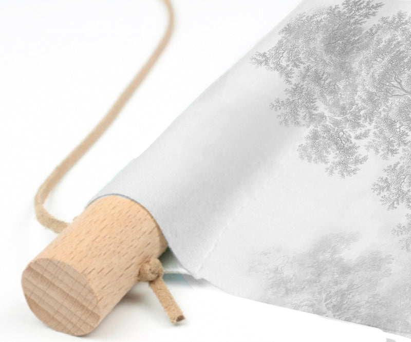 Textilplakat - Romantic Garden grey