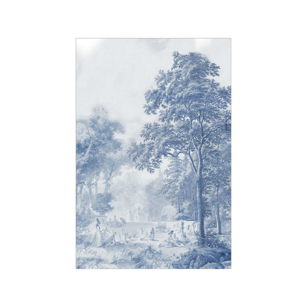 Miniposter A5 - Romantischer Gartenblau