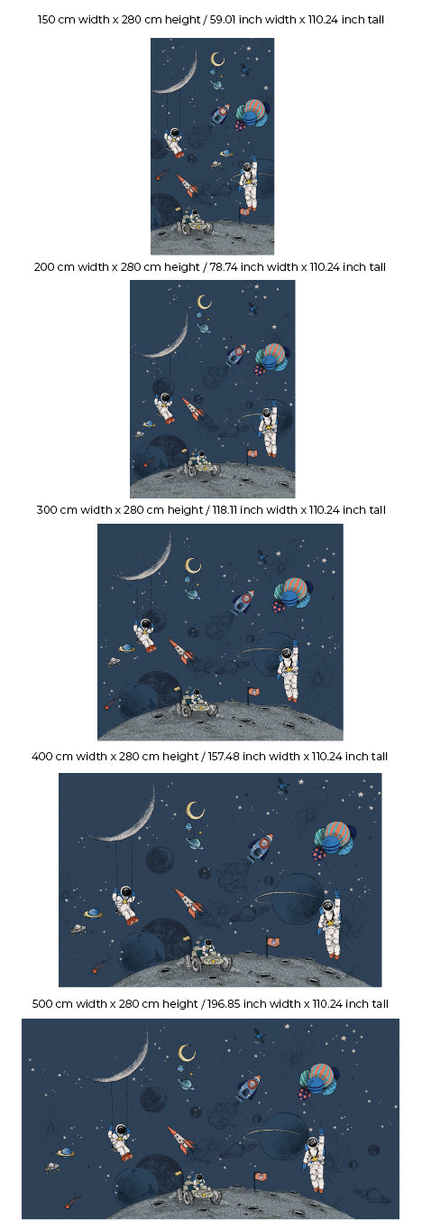 Astronauten behang - Wandgrote afbeelding - INTO THE GALAXY dark
