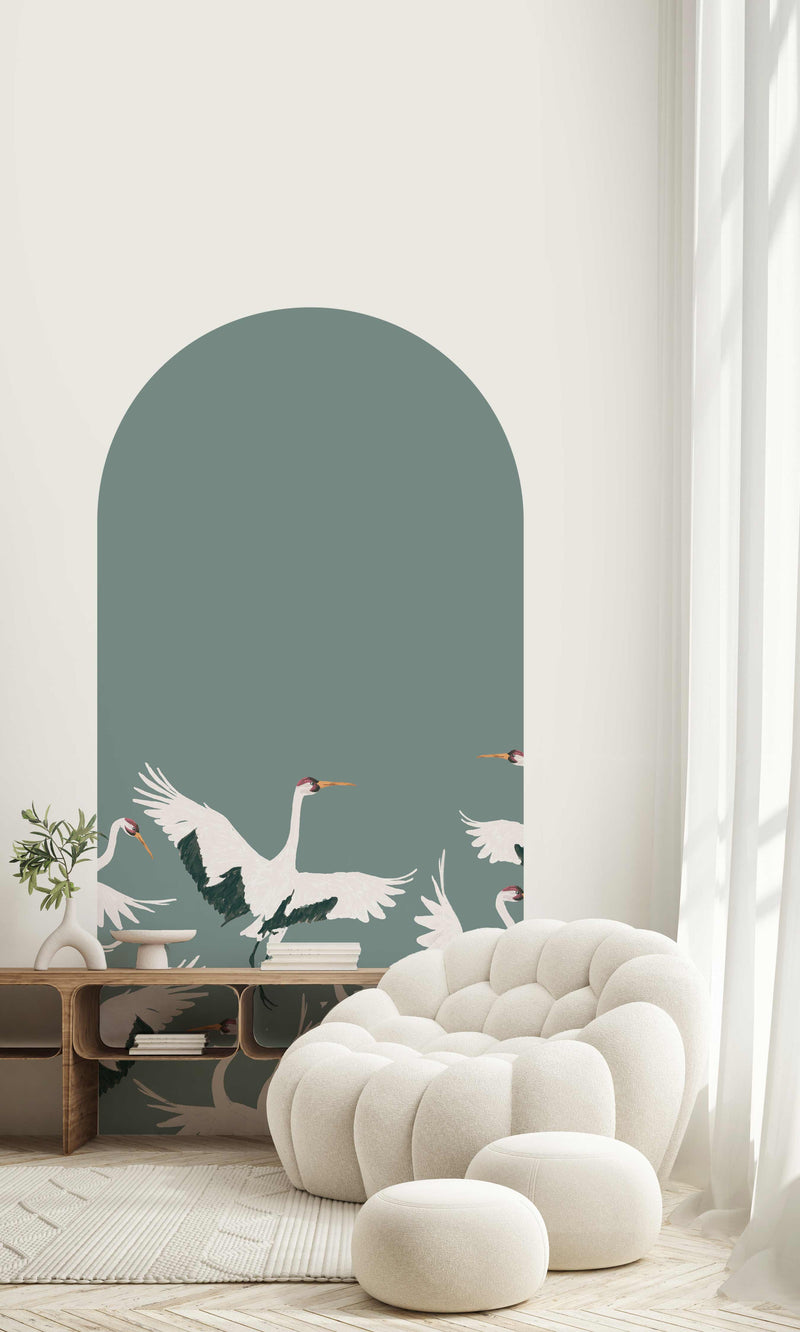 Peel and Stick Arch Behang Decal - Stork