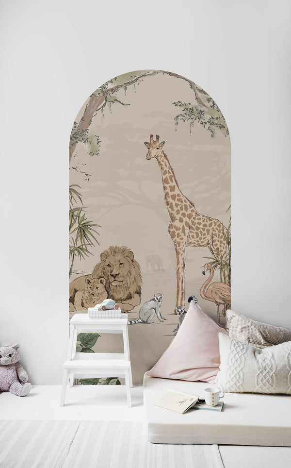 Peel and Stick Arch Behang Decal - Romantic Garden