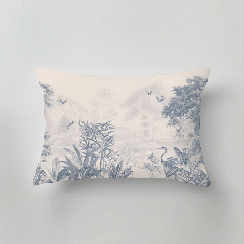 Outdoor Pillow - SCENIC LANDSCAPE Tonal Blue