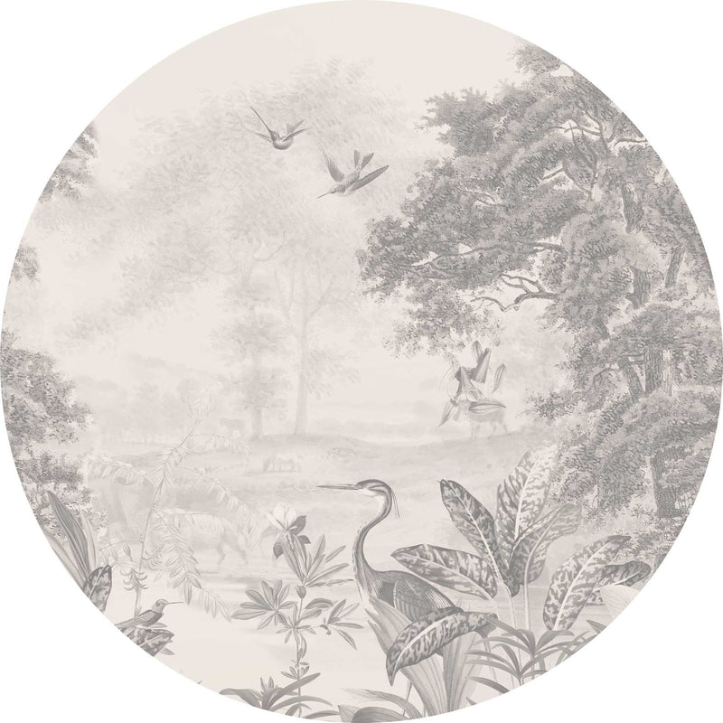 Round wall sticker - Scenic Landscape