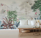 Tapeta Scenic Landscape Off White szerokość 762 cm x wysokość 300 cm - wygląd tekstylny - druga szansa