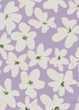 Papier peint en rouleau - Bold Flowers Lilac
