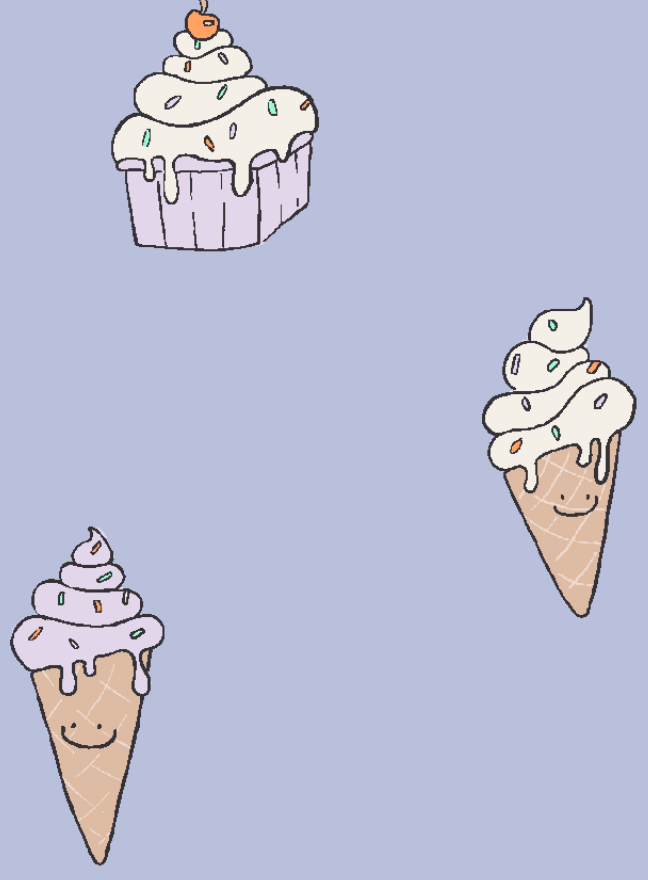 Wallpaper on roll - Ice Cream Lilac