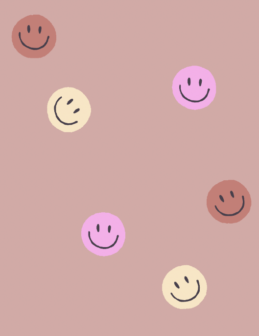 Wallpaper on roll - Smiley Soft Terra