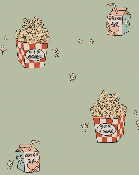 Tapetenrolle - Popcorn Green
