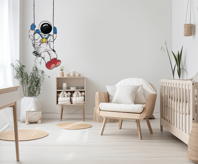 Wandsticker - Astronaut Swing