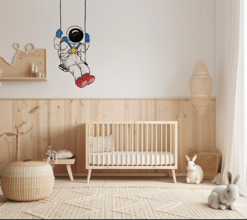 Losse wandsticker - Astronaut Swing