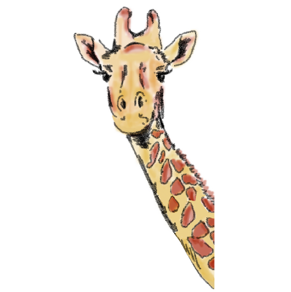 Separate Wall Sticker - Giraffe Jungle Tonal