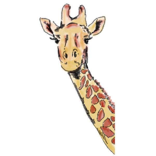 Sticker mural séparé - Giraffe Jungle Tonal