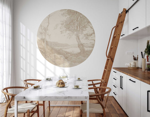 Round Wall Sticker - Serene Glade