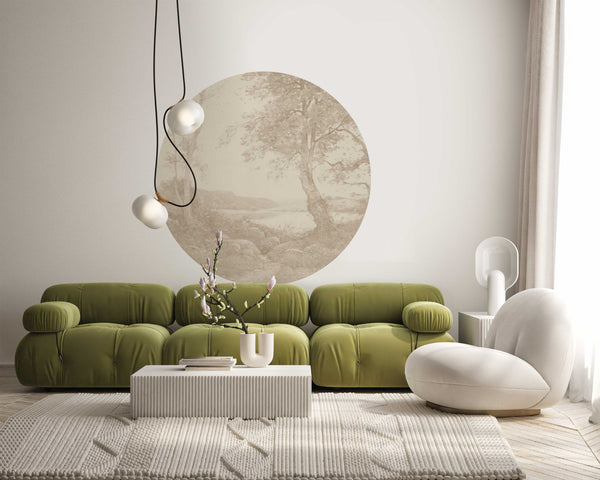 Round Wall Sticker - Serene Glade