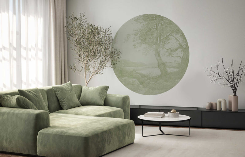 Round Wall Sticker - Serene Glade
