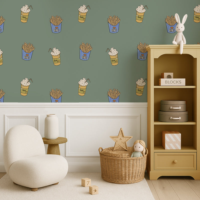 Wallpaper on roll - Shakey Fries