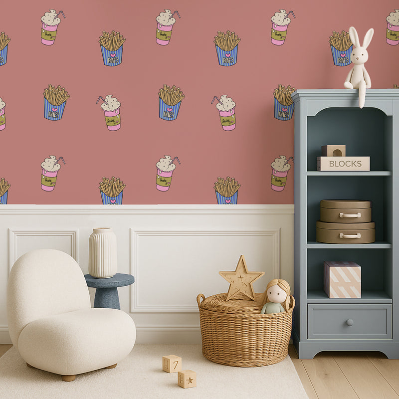Wallpaper on roll - Shakey Fries