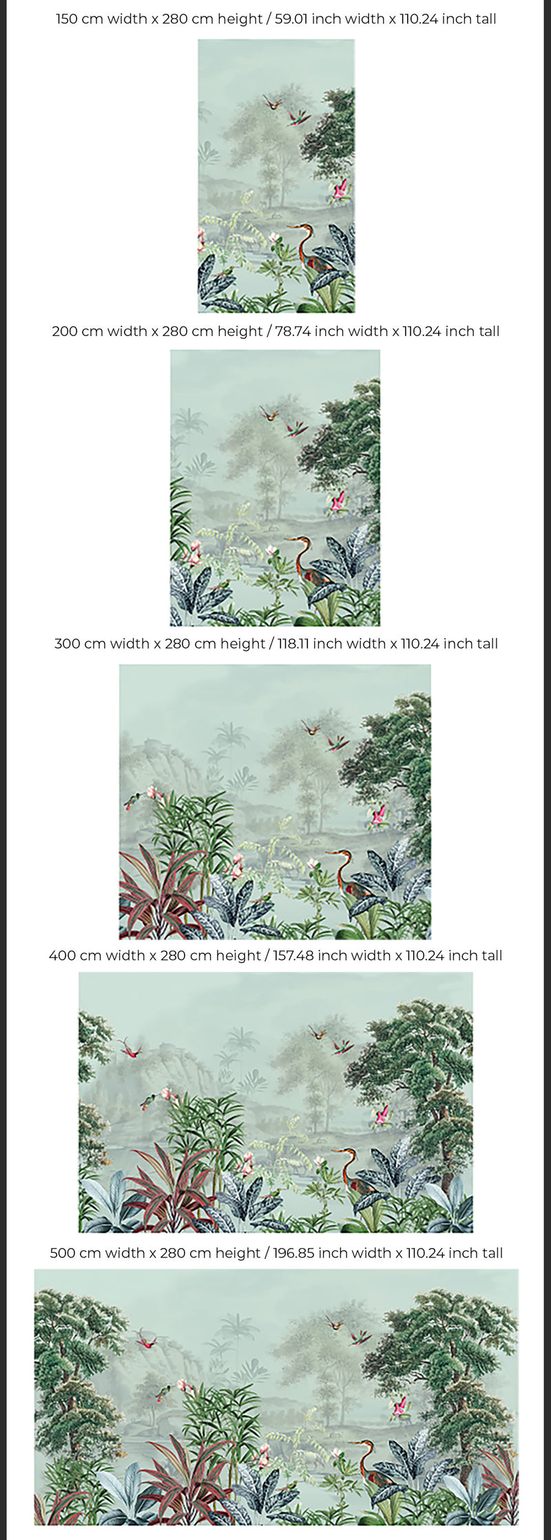 Tropical Wallpaper - SCENIC LANDSCAPE - Dusty Mint