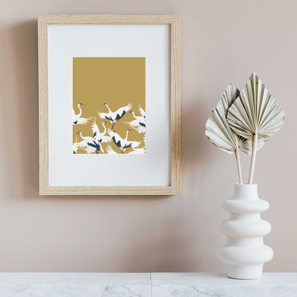 Mini poster A5 - Stork Gold