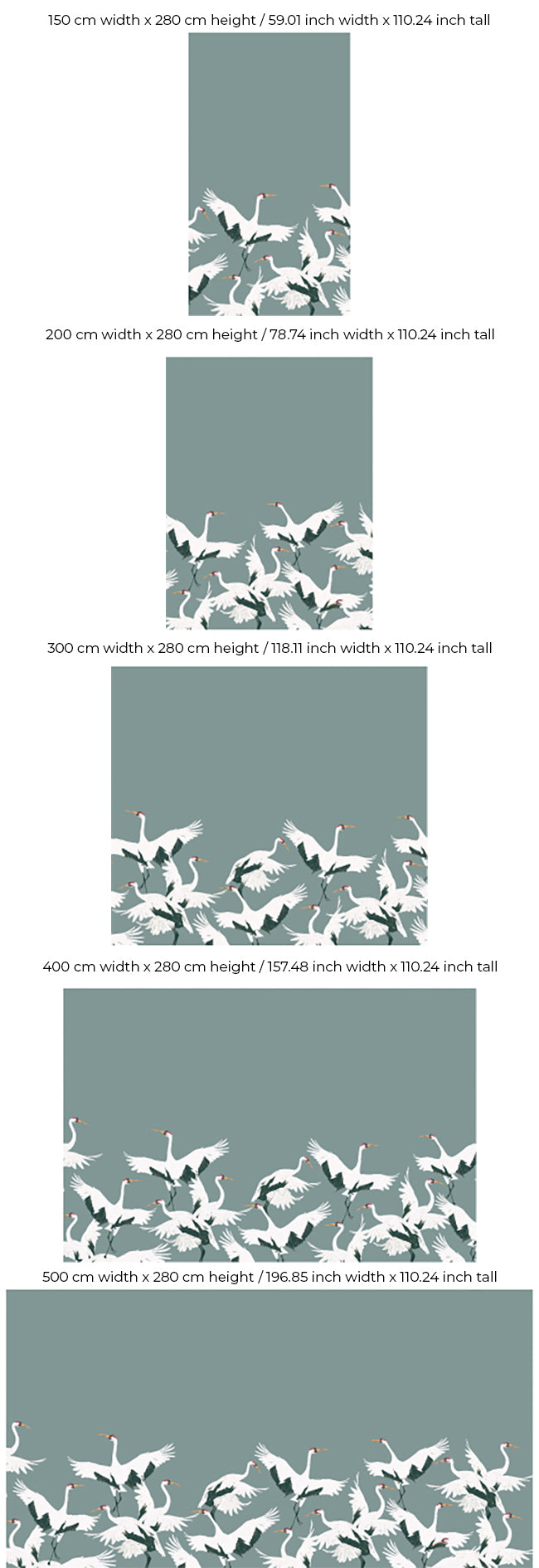 Vogel Behang - Wandgrote afbeelding - STORK Teal