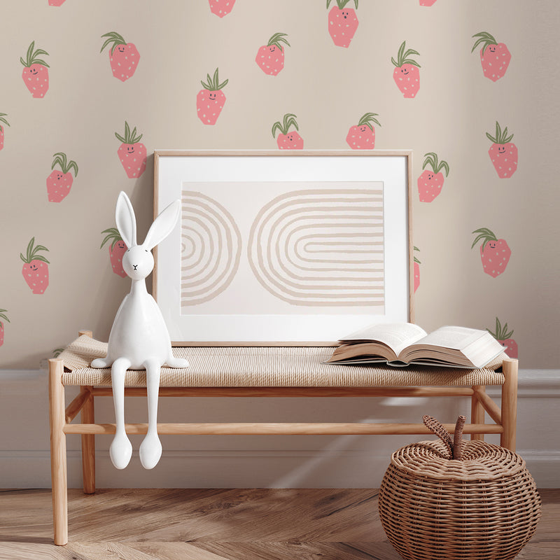 Wallpaper on roll - Straw Berry