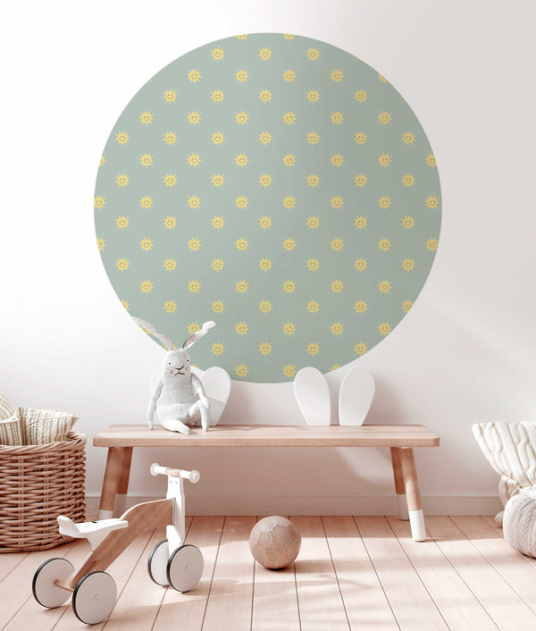 Round wall sticker - Sunny Green