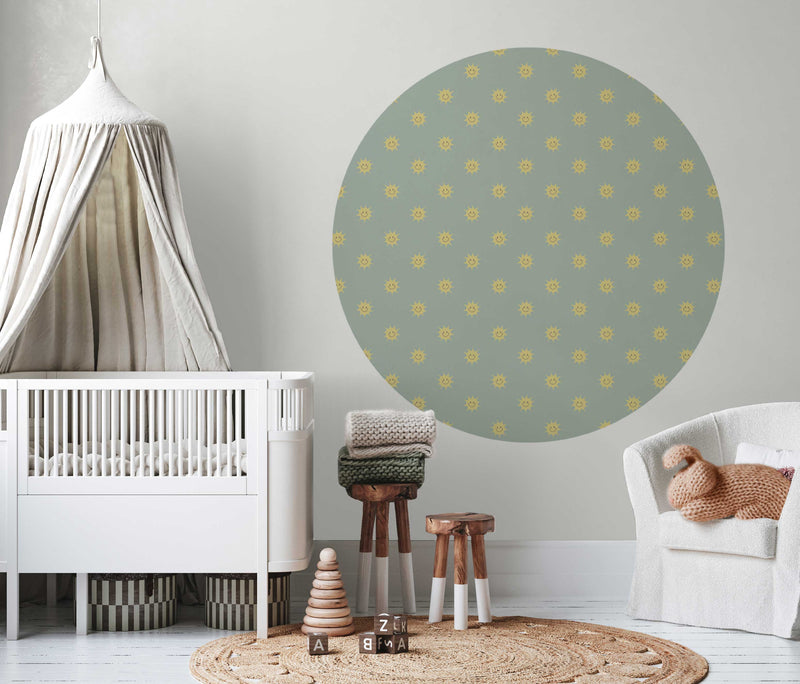 Pegatina de pared redonda - Sunny