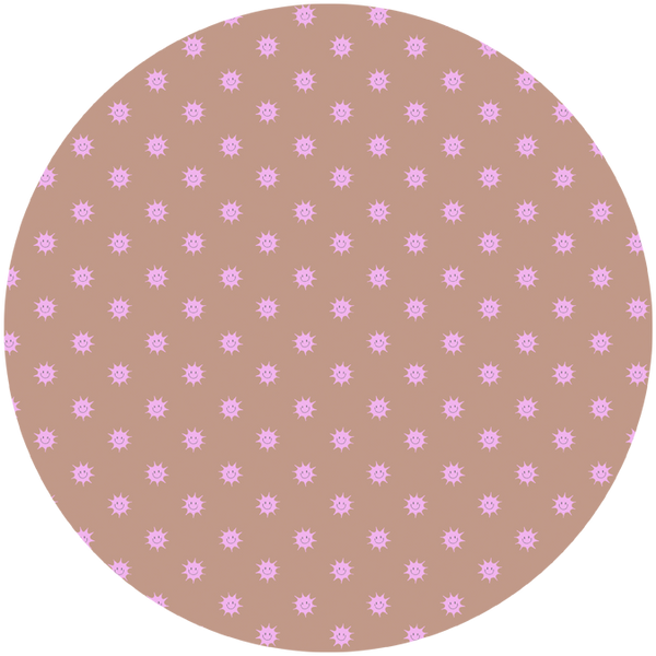 Ronde wandsticker - Sunny Terra Pink