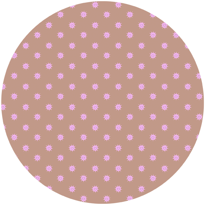 Round wall sticker - Sunny Terra/Pink