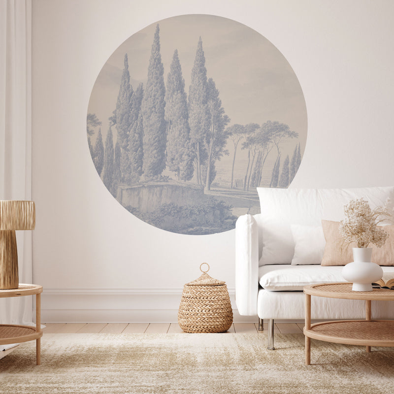 Round wall sticker - Toscany Blue