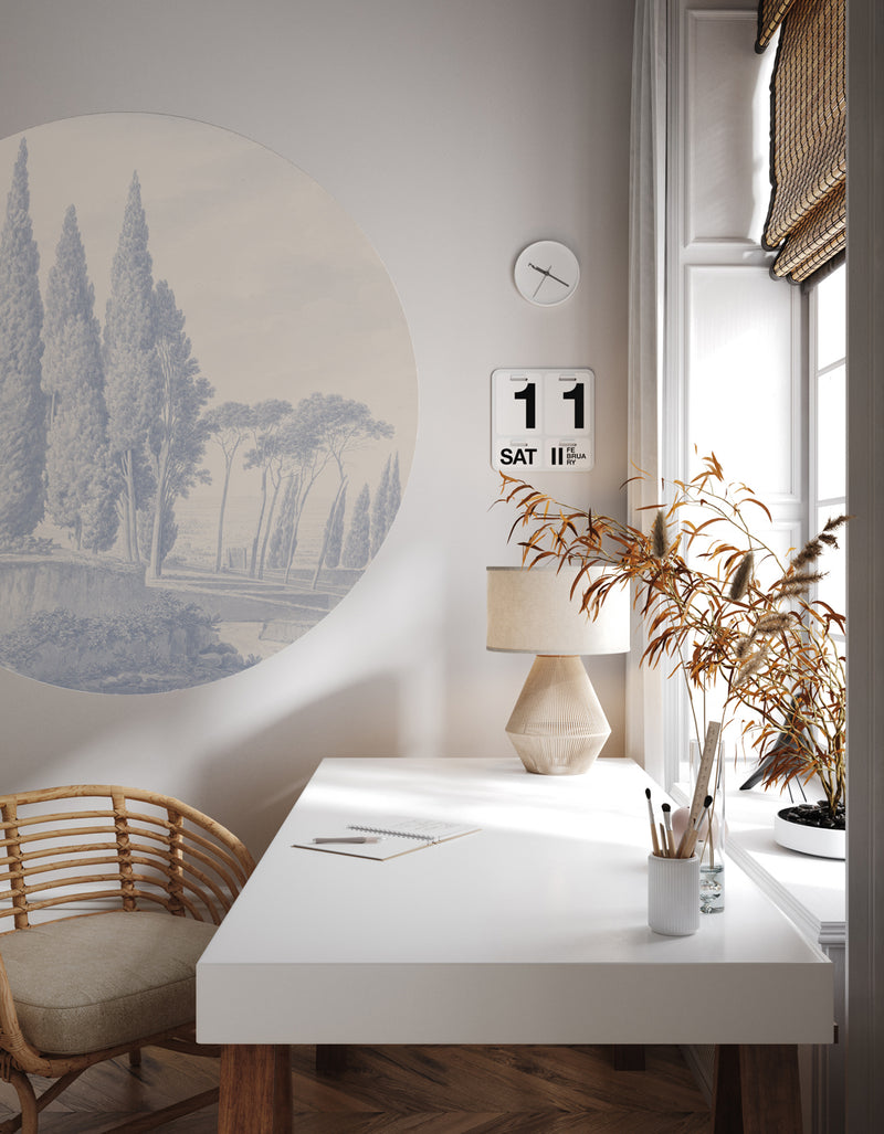 Round wall sticker - Toscany Blue