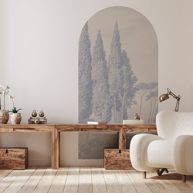 Peel and stick Arch Wallpaper Decal - Toscany Blue