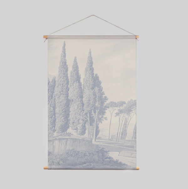 Textielposter - Toscany blauw