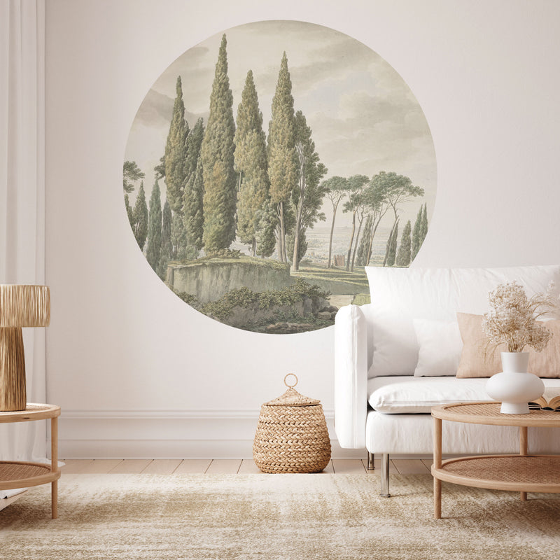 Sticker mural rond - Toscany Color