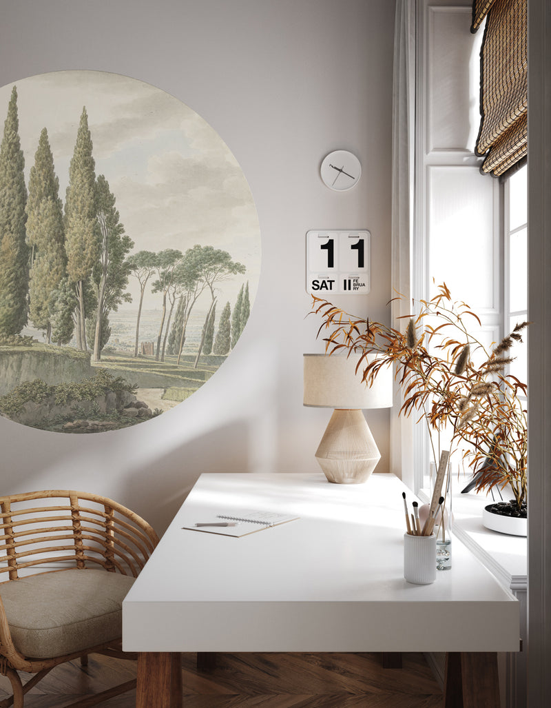 Sticker mural rond - Toscany Color