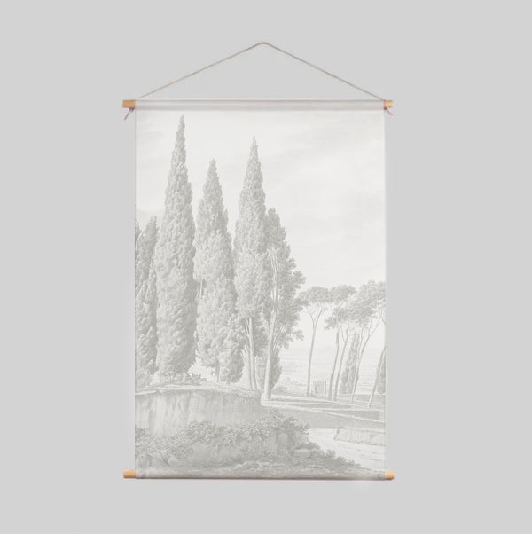 Textielposter - Toscany grijs