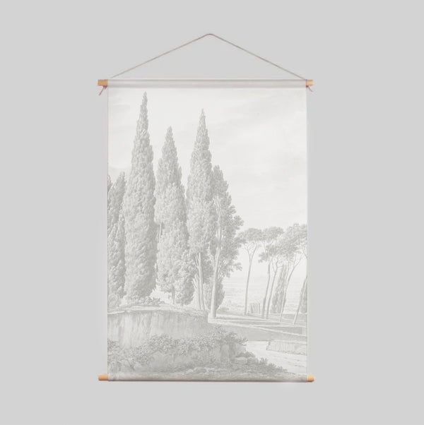 Textiel Poster - Toscany grey