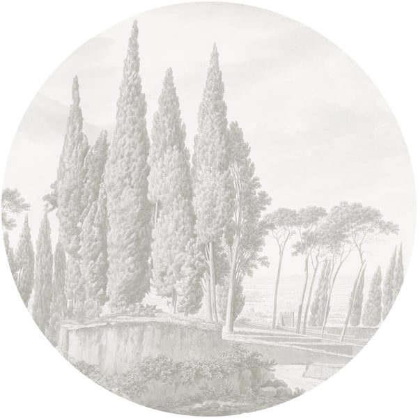 Round wall sticker - Toscany Grey