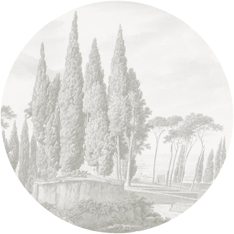 Sticker mural rond - Toscany Grey