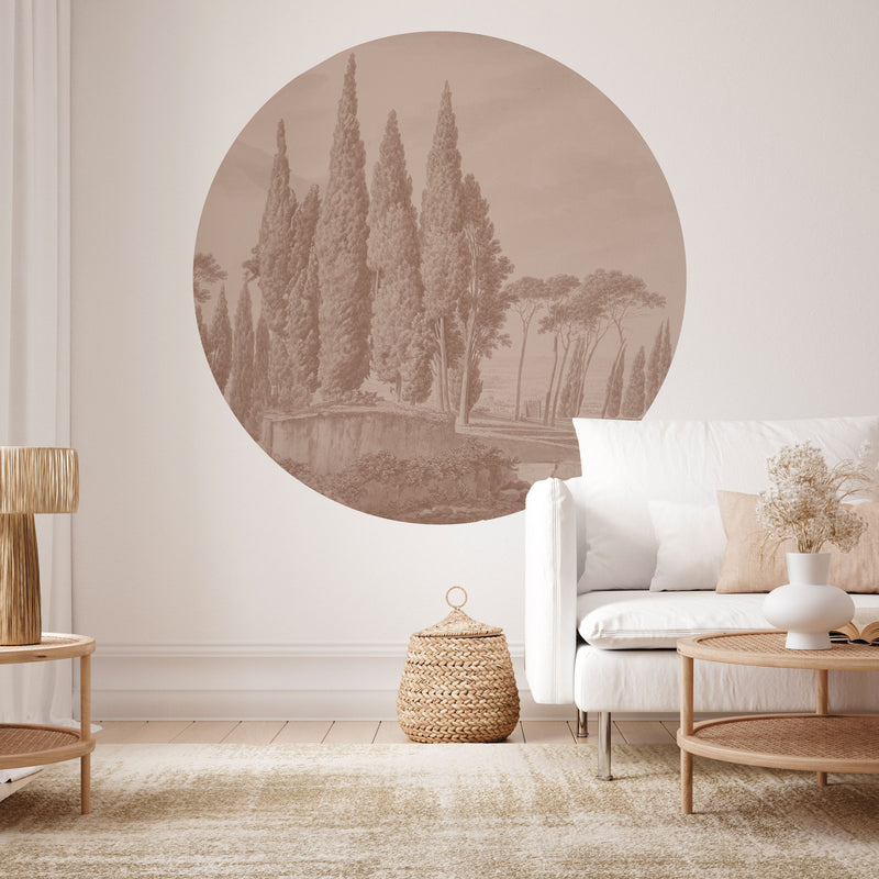 Ronde wandsticker - Toscany Terra