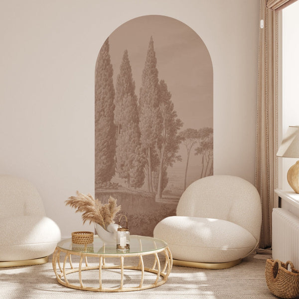 Peel and stick Arch Wallpaper Decal - Toscany Terra