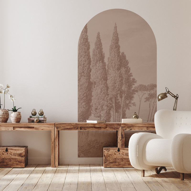 Peel and stick Arch Wallpaper Decal - Toscany Terra