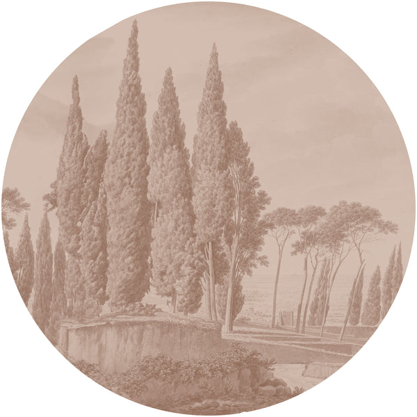 Round wall sticker - Toscany Terra