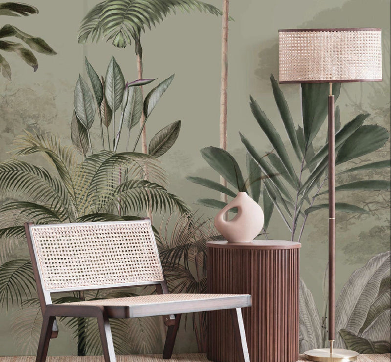 Tapeta Tropical Wilderness Green szerokość 400cm x wysokość 280cm - Matowy Papier - druga szansa