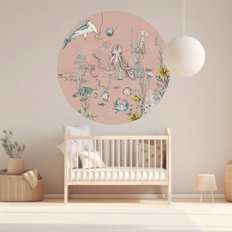 Round wall sticker - Underwater Wonders