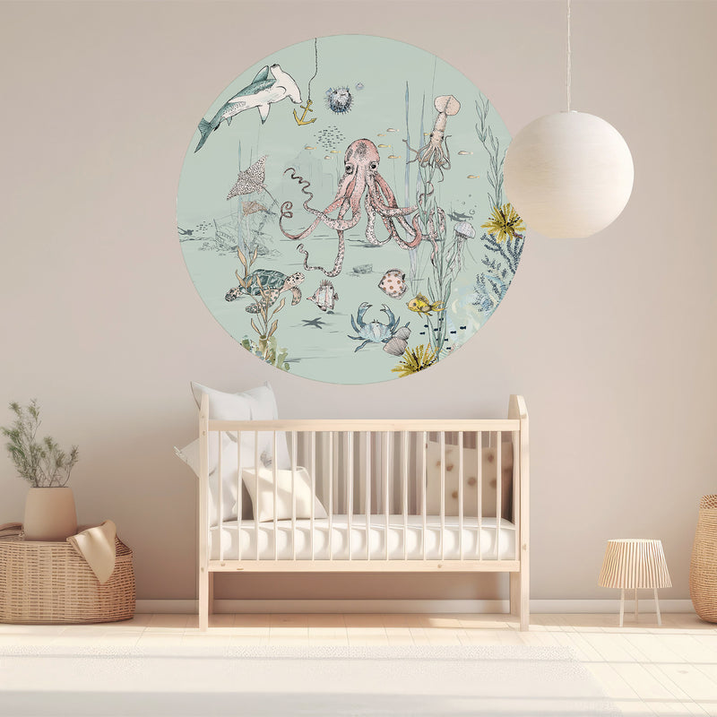 Round wall sticker - Underwater Wonders